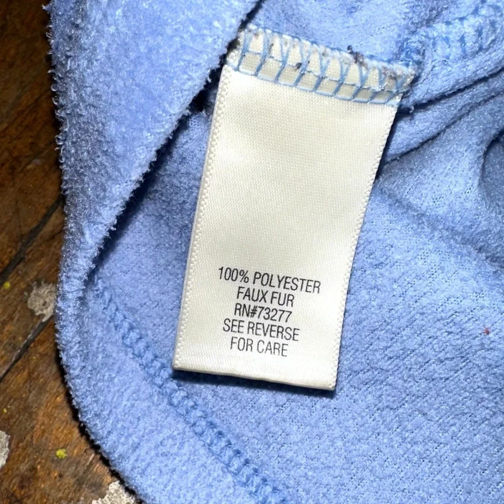 Croft & Barrow Pajama Top‎ Womens XS Blue Fleece Long Sleeve V-Neck Pullover